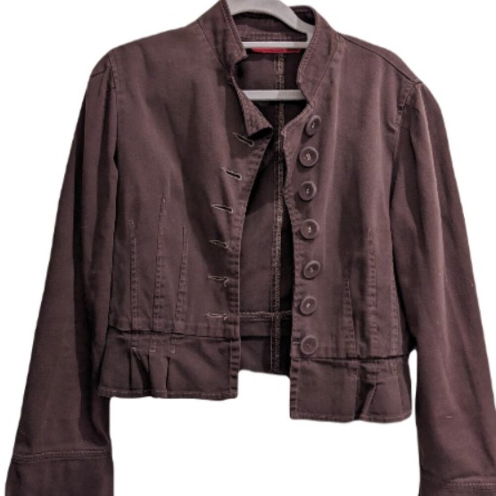 Brown fitted button up jacket - Necessary Objects